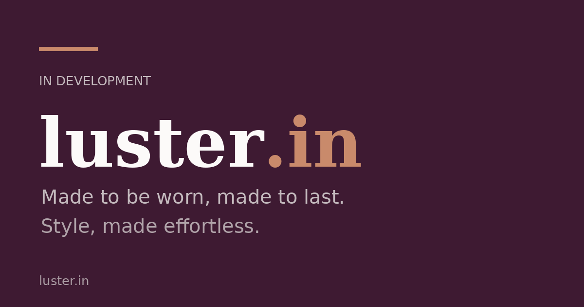 Link preview image for luster.in